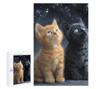Puzzle 1000 PCS pour Adolescents Cute Kitten Duo-1 Puzzles pour Adultes : Améliorent La Mémoire, Difficiles Et Stimulants, Cadeaux De Noël Et d'anniversaire 1000 PCS