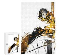 Puzzle 1000 PCS pour Adolescents Cycling Gold an Black Puzzle Adulte Jeu Manuel Décoration Intérieure Cadeaux Uniques pour Anniversaire Et Noël 1000 PCS