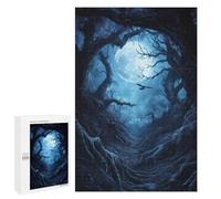 Puzzle 1000 PCS pour Adolescents Dark Forest Moon Jeux De Puzzle Relaxants, Défi Difficile, Cadeaux Uniques pour Anniversaire Et Noël 1000 PCS