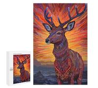 Puzzle 1000 PCS pour Adolescents Deer Art Style 6 Jeux De Puzzle Relaxants, Défi Difficile, Cadeaux Uniques pour Anniversaire Et Noël 1000 PCS