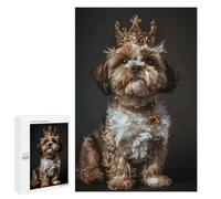 Puzzle 1000 PCS pour Adolescents Dog Animal Cute King Puzzle Jeux De Famille Assemblage De Motifs Cadeaux Uniques pour Anniversaire Et Noël 1000 PCS