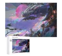 Puzzle 1000 PCS pour Adolescents Dragon Over Ancient Village Puzzle pour Adultes Jeu De Réflexion, Analyse Et Logique, Idéal comme Cadeau 1000 PCS