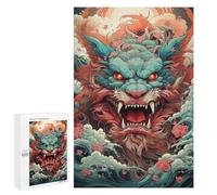 Puzzle 1000 PCS pour Adolescents Dragon's Roar Mythical Artwork Puzzle pour Adolescents Améliore La Mémoire Défi À Compléter Amusant en Famille Et Soirée Jeux 1000 PCS