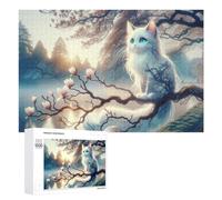 Puzzle 1000 PCS pour Adolescents Enchanted Forest Cat Fantasy Puzzles pour Adultes Jeux De Détente Décoration Parfaite Interaction Parent-Enfant 1000 PCS