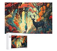 Puzzle 1000 PCS pour Adolescents Enchanted Forest Encounter -1 Puzzle pour Adultes Jeu De Réflexion, Analyse Et Logique, Idéal comme Cadeau 1000 PCS