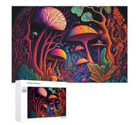Puzzle 1000 PCS pour Adolescents Enchanted Mushroom Forest Puzzle pour Adultes Jeu De Réflexion, Analyse Et Logique, Idéal comme Cadeau 1000 PCS