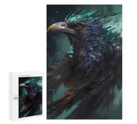 Puzzle 1000 PCS pour Adolescents Enchanted Raven Portrait Puzzles pour Adultes Jeu Familial Décoration Intérieure pour Anniversaire, Noël 1000 PCS