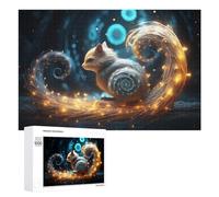 Puzzle 1000 PCS pour Adolescents Enchanted Squirrel with Spiral Tail Puzzle pour Adultes, Jouet, Décoration Murale, Améliore La Mémoire, Aide À Exercer Le Cerveau 1000 PCS