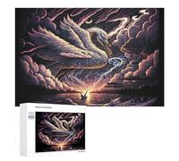 Puzzle 1000 PCS pour Adolescents Enchanted Swan Storms Over Lake Puzzle pour Adultes Jeu De Réflexion, Analyse Et Logique, Idéal comme Cadeau 1000 PCS