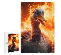 Puzzle 1000 PCS pour Adolescents Evil Goose Fire Flames Puzzles pour Adultes Jeux De Détente Décoration Intérieure Cadeaux Uniques pour Anniversaire Et Noël 1000 PCS