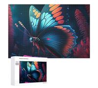 Puzzle 1000 PCS pour Adolescents Fantasy Butterfly in Neon Jungle Puzzle pour Adultes, Jouet, Décoration Murale, Améliore La Mémoire, Aide À Exercer Le Cerveau 1000 PCS