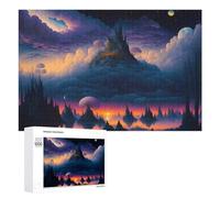 Puzzle 1000 PCS pour Adolescents Fantasy Cloudscape with Castle Puzzle pour Adultes Jeu De Réflexion, Analyse Et Logique, Idéal comme Cadeau 1000 PCS