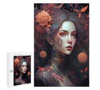Puzzle 1000 PCS pour Adolescents Fantasy Floral Portrait -4 Puzzle Jeux De Famille Assemblage De Motifs Cadeaux Uniques pour Anniversaire Et Noël 1000 PCS