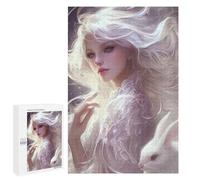 Puzzle 1000 PCS pour Adolescents Fantasy White Rabbit Artwork Puzzles pour Adultes : Améliorent La Mémoire, Difficiles Et Stimulants, Cadeaux De Noël Et d'anniversaire 1000 PCS