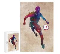 Puzzle 1000 PCS pour Adolescents Football Soccer Player Puzzle Jeux De Famille Assemblage De Motifs Cadeaux Uniques pour Anniversaire Et Noël 1000 PCS