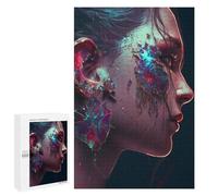 Puzzle 1000 PCS pour Adolescents Fractured Elegance Digital Art Puzzles pour Adultes Jeu Familial Décoration Intérieure pour Anniversaire, Noël 1000 PCS