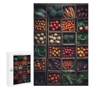 Puzzle 1000 PCS pour Adolescents Fresh Organic Vegetables Variety Pack Casse-têtes pour Adolescents Analyse Et Logique Interaction Parent-Enfant Jeux Stimulants Jouets 1000 PCS
