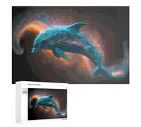 Puzzle 1000 PCS pour Adolescents Galactic Dolphin A Cosmic Journey Puzzle pour Adultes Jeu De Réflexion, Analyse Et Logique, Idéal comme Cadeau 1000 PCS