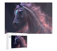 Puzzle 1000 PCS pour Adolescents Galactic Horse Cosmic Artwork -2 Puzzle pour Adultes Jeu De Réflexion, Analyse Et Logique, Idéal comme Cadeau 1000 PCS