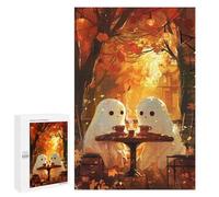 Puzzle 1000 PCS pour Adolescents Ghosts Drinking Coffee Puzzle Jeux De Famille Assemblage De Motifs Cadeaux Uniques pour Anniversaire Et Noël 1000 PCS