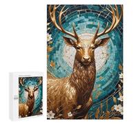 Puzzle 1000 PCS pour Adolescents Golden Deer Kintsugi Puzzle Adulte Jeu Manuel Décoration Intérieure Cadeaux Uniques pour Anniversaire Et Noël 1000 PCS