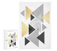 Puzzle 1000 PCS pour Adolescents Golden Triangles 2 Casse-têtes pour Adultes Jeux Relaxants Analyse Et Logique Interaction Parent-Enfant 1000 PCS