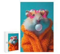 Puzzle 1000 PCS pour Adolescents Hamster Bubblegum Puzzle pour Adultes Jouets Anti-Stress Difficile Idéal comme Cadeau 1000 PCS