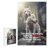 Puzzle 1000 PCS pour Adolescents Hungry Wolf on The Hill Puzzles pour Adultes Jeux De Détente Décoration Intérieure Cadeaux Uniques pour Anniversaire Et Noël 1000 PCS