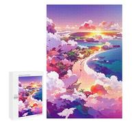 Puzzle 1000 PCS pour Adolescents Island in The Sky -6 Puzzles pour Adultes Jeu Familial Course De Vitesse Manuelle Cadeaux Anti-Stress 1000 PCS