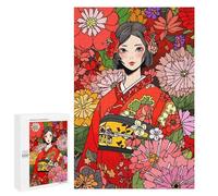 Puzzle 1000 PCS pour Adolescents Japanese Kimono Kawaii Art Puzzle Adulte Jeu Manuel Décoration Intérieure Cadeaux Uniques pour Anniversaire Et Noël 1000 PCS