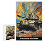 Puzzle 1000 PCS pour Adolescents Leopard 2 A6 Puzzle Jeux De Famille Assemblage De Motifs Cadeaux Uniques pour Anniversaire Et Noël 1000 PCS
