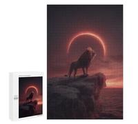 Puzzle 1000 PCS pour Adolescents Lion's Majesty Solar Eclipse Puzzles pour Adultes : Améliorent La Mémoire, Difficiles Et Stimulants, Cadeaux De Noël Et d'anniversaire 1000 PCS