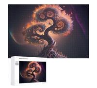 Puzzle 1000 PCS pour Adolescents Magical Cosmic Tree -1 Puzzle pour Adultes, Jouet, Décoration Murale, Améliore La Mémoire, Aide À Exercer Le Cerveau 1000 PCS