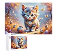 Puzzle 1000 PCS pour Adolescents Magical Forest Adventure with Cute Creatures Puzzles pour Adultes Jeux De Détente Décoration Parfaite Interaction Parent-Enfant 1000 PCS