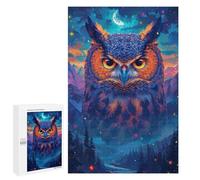 Puzzle 1000 PCS pour Adolescents Magical Night Owl Art Print Puzzle pour Adolescents Améliore La Mémoire Défi À Compléter Amusant en Famille Et Soirée Jeux 1000 PCS