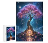 Puzzle 1000 PCS pour Adolescents Magical Tree of Light Jeux De Puzzle Relaxants, Défi Difficile, Cadeaux Uniques pour Anniversaire Et Noël 1000 PCS