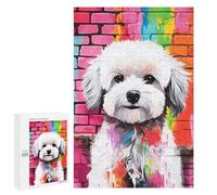 Puzzle 1000 PCS pour Adolescents Maltese Dog Graffiti Puzzle Jeux De Famille Assemblage De Motifs Cadeaux Uniques pour Anniversaire Et Noël 1000 PCS