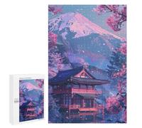 Puzzle 1000 PCS pour Adolescents Mountain Japan Painting Puzzle Adulte Jeu Manuel Décoration Intérieure Cadeaux Uniques pour Anniversaire Et Noël 1000 PCS