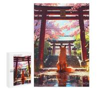 Puzzle 1000 PCS pour Adolescents Mystic Kitsune Gateway Puzzle Adulte Jeu Manuel Décoration Intérieure Cadeaux Uniques pour Anniversaire Et Noël 1000 PCS