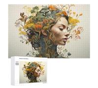 Puzzle 1000 PCS pour Adolescents Nature's Harmony Floral Fusion Art Puzzle pour Adultes Jeu De Réflexion, Analyse Et Logique, Idéal comme Cadeau 1000 PCS