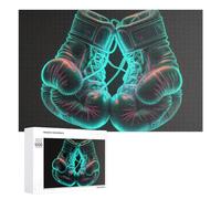 Puzzle 1000 PCS pour Adolescents Neon Boxing Gloves Artwork Puzzle pour Adultes Jeu De Réflexion, Analyse Et Logique, Idéal comme Cadeau 1000 PCS