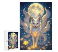 Puzzle 1000 PCS pour Adolescents Nine-Tailed Fox Under The Moon Casse-têtes pour Adolescents Analyse Et Logique Interaction Parent-Enfant Jeux Stimulants Jouets 1000 PCS