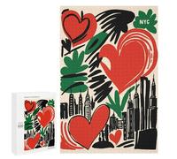 Puzzle 1000 PCS pour Adolescents NYC Love Abstract Art Casse-têtes pour Adolescents Analyse Et Logique Interaction Parent-Enfant Jeux Stimulants Jouets 1000 PCS