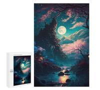 Puzzle 1000 PCS pour Adolescents Petit Palace The River Puzzle pour Adultes Jeu Pratique Décoration de la Maison Anniversaire Et Noël 1000 PCS