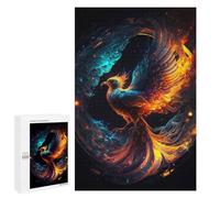 Puzzle 1000 PCS pour Adolescents Phoenix Rising Fire and Water Harmony Puzzle Adulte Jeu Manuel Décoration Intérieure Cadeaux Uniques pour Anniversaire Et Noël 1000 PCS
