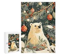 Puzzle 1000 PCS pour Adolescents Polar Bear Christmas Puzzle Adulte Jeu Manuel Décoration Intérieure Cadeaux Uniques pour Anniversaire Et Noël 1000 PCS