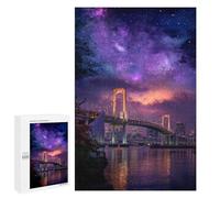Puzzle 1000 PCS pour Adolescents Rainbow Bridge Night Sky Puzzles pour Adultes : Améliorent La Mémoire, Difficiles Et Stimulants, Cadeaux De Noël Et d'anniversaire 1000 PCS