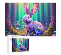 Puzzle 1000 PCS pour Adolescents Rainbow Bunny Bubbles Fantasy Puzzle pour Adultes, Jouet, Décoration Murale, Améliore La Mémoire, Aide À Exercer Le Cerveau 1000 PCS