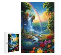 Puzzle 1000 PCS pour Adolescents Rainbow Paradise with Waterfall Puzzle pour Adultes Jeu De Réflexion, Analyse Et Logique, Idéal comme Cadeau 1000 PCS