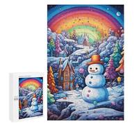 Puzzle 1000 PCS pour Adolescents Rainbow Winter Wonderland Puzzle pour Adultes Jeu De Réflexion, Analyse Et Logique, Idéal comme Cadeau 1000 PCS